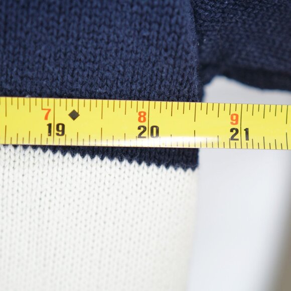 Brandy Melville Cotton Knit block Striped Sweater blue white 160 84A Size 14 - Picture 7 of 9